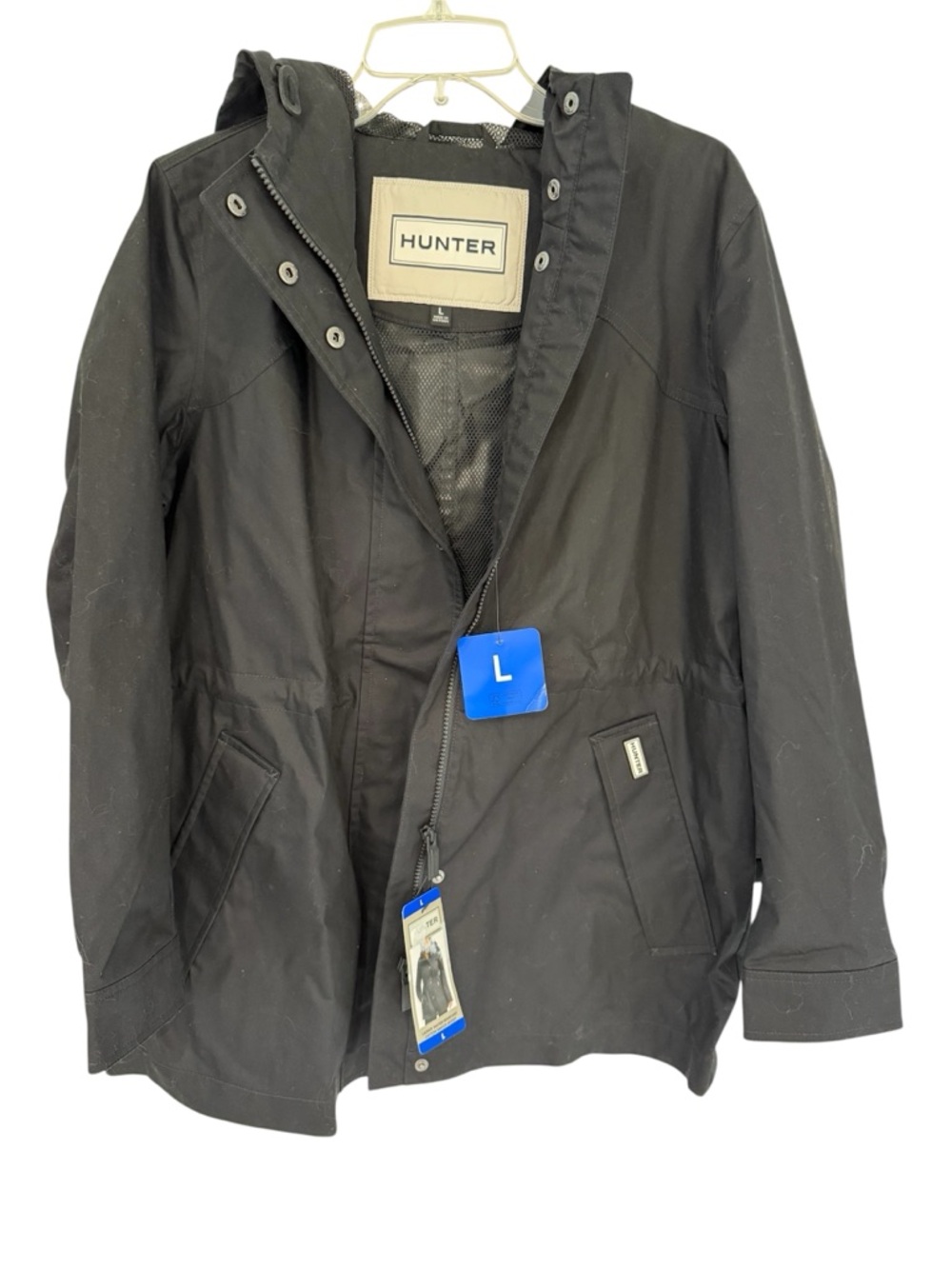 Hunter Black Women's Hooded Raincoat